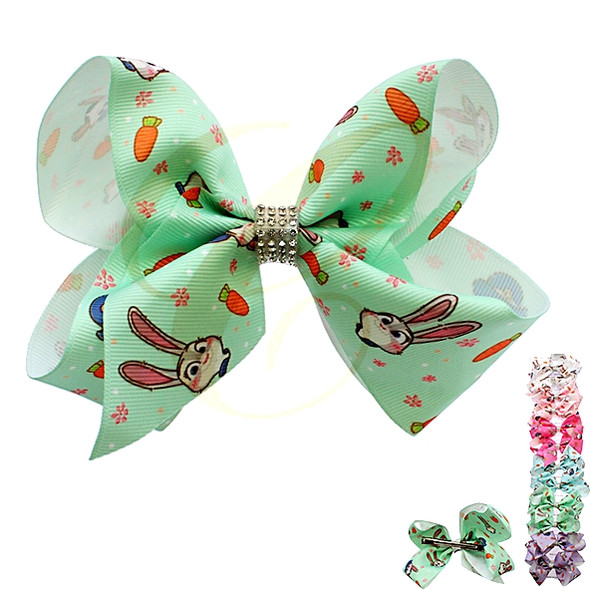 5.9" Novelty Print Gator Clip Hair Bow (1231) .68 each