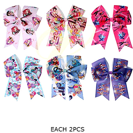 5.9" Novelty Print Gator Clip Hair Bow (1256) .68 each