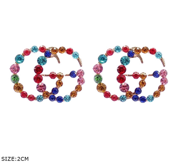 0.8" Mini Colorful Bling Crystal Hi Fashion Stud Earrings .68 each pair