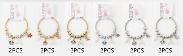 Spring Style Gold & Silver Starfish Sea Life Charm Bracelet .68 each