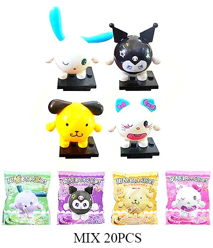 3.3" Novelty Figurines 20 pcs pk .45 each