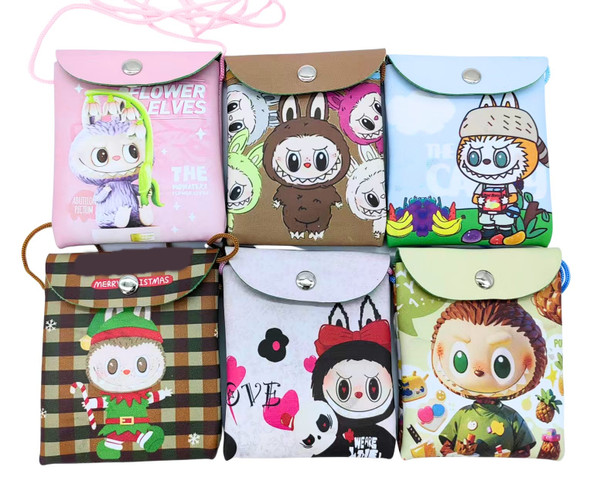 4" Cute Monster Crossbody Snap Button Shoulder Bag .68 each