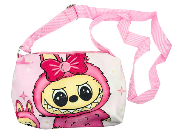8.3" X 6" Cute Monster Large Zipper Side Bag w/ Adj. Strap 12 per pk $1.00 each