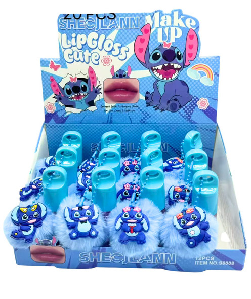 Novelty Lip Gloss with Fluffy Pom Pom Charm .81 each