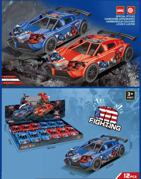 5.3" Novelty Speed Pull Back Action Inertial Racing Car (1631) $1.00 each