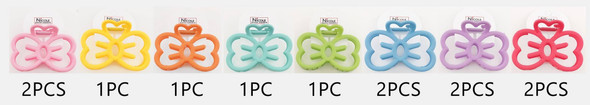 3.7" Asst Color Bow Hair Claw Clips .68 each