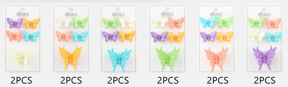 5 Pc Set Glitter Butterfly Claw Clip .68 each set