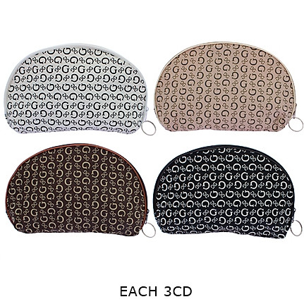 8.2" x 5.5" Hi Fashion Print Zipper All Purpose Cosmetic Bag .68 each