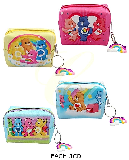 3.5" x 2.3" Cute Bears Mini Pouch with Keychain  .68 each