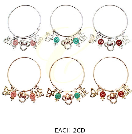 Kids Novelty & Candy Charm Bangle Bracelet .68 each