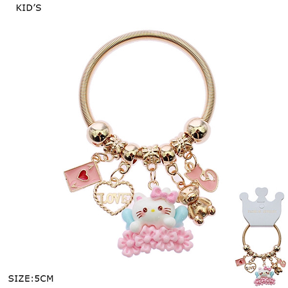 Kids Gold & Silver Spring Style Bracelet w/ Mix Charms .68 each