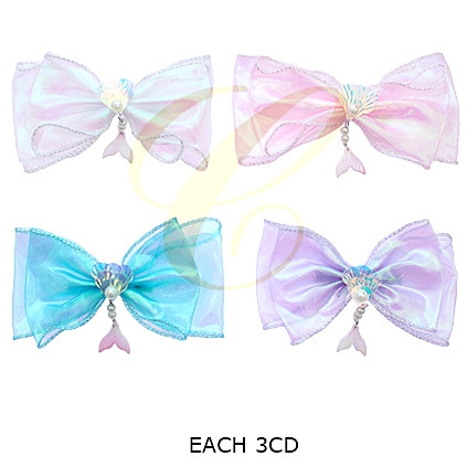 5.1" Mermaid Bow Hair Clip .68 each