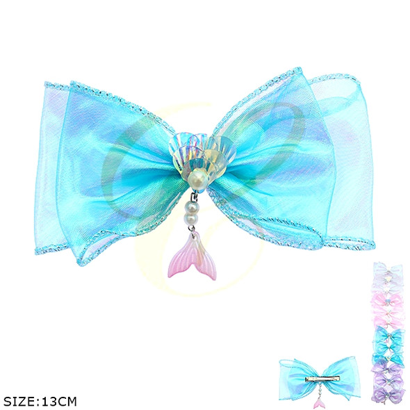 5.1" Mermaid Bow Hair Clip .68 each