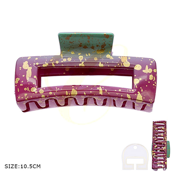 4.1" Speckled Rectangle Hair Claw Clips .68 each