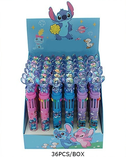 6" Novelty 10 Color Ink Pen 36 pcs per display box (1539) .66 each