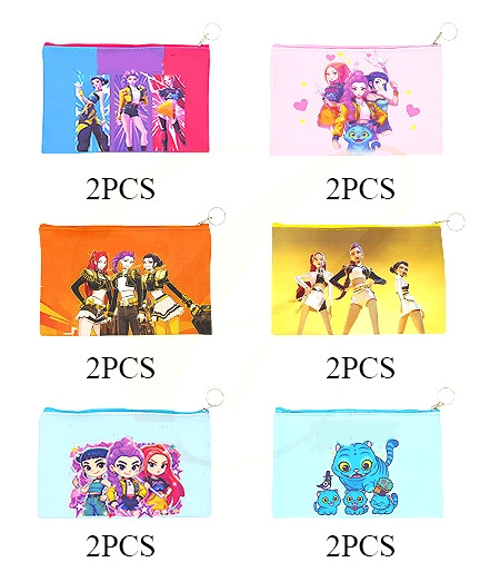 8.6" x 6.3" Novelty Print Pouch w/ Keyring .68 each