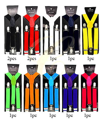 Kids Adjustable Elastic Suspenders Asst Color $1.25 each