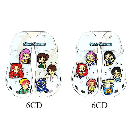 6 Pk Set of Shoe Charms Novelty Theme (2604) .75 per set