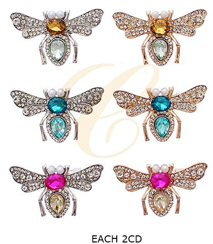 2" Bee Rhinestone Brooch .68 each