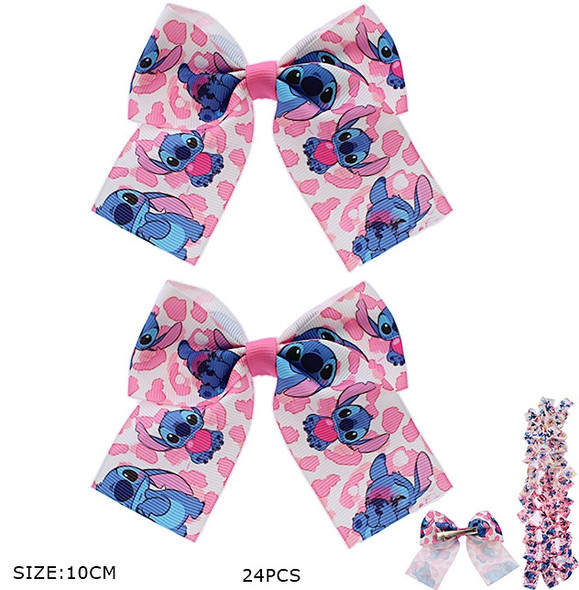 3.9" Novelty Gator Clip Hair Bow 24 pc pk .34 each