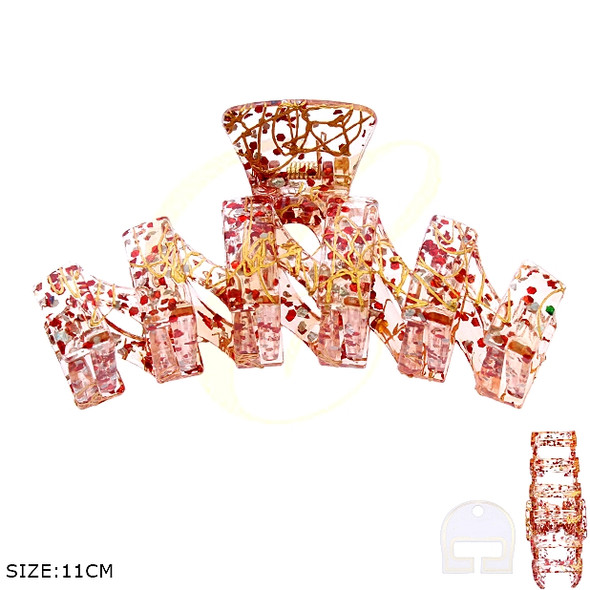 4.3" Glitter Acrylic Hair Claw Clip .68 each
