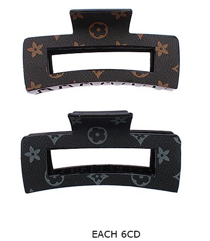 3.9" Hi Fashion Rectangular Hair Claw Clip .68 each