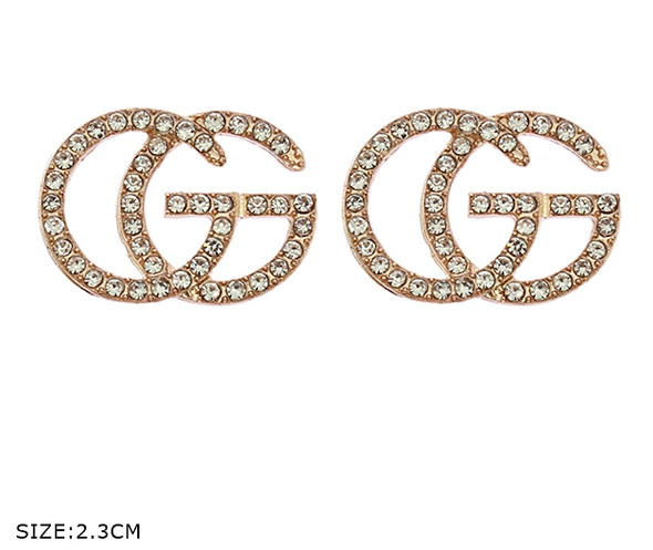 0.9" Hi Fashion Rhinestone Stud Earrings .68 each pair