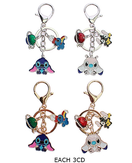 3.7" Novelty Triple Charm Keychain .68 each