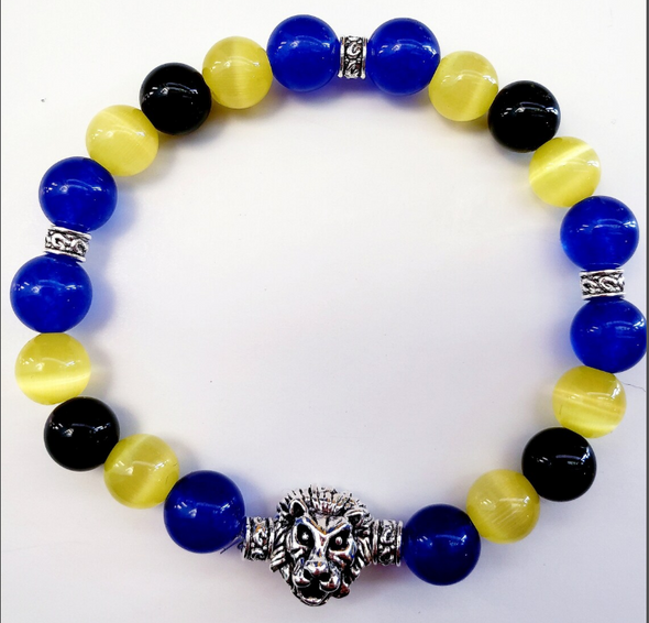 Lion Head Beaded Stretch Bracelet .68 each