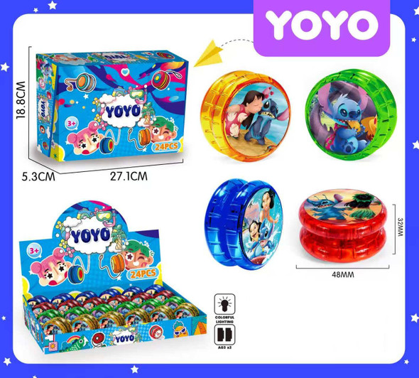 Novelty Light Up Yo Yo 24 pcs display box (10157) .68 each