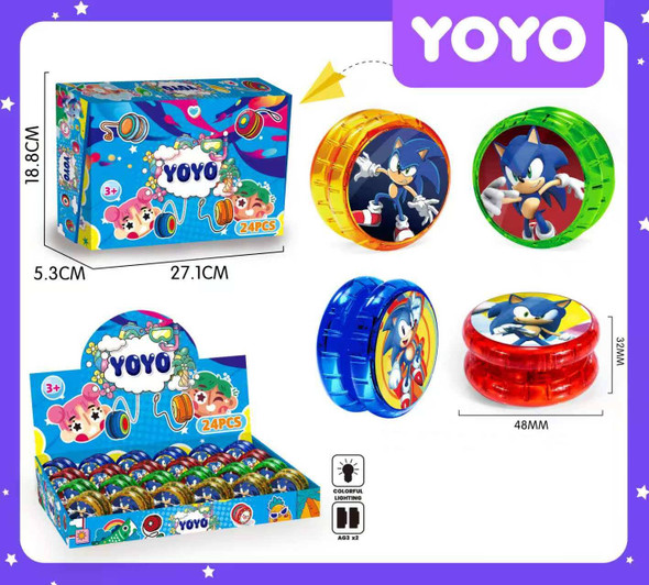 Novelty Light Up Yo Yo 24 pcs display box (10158) .68 each