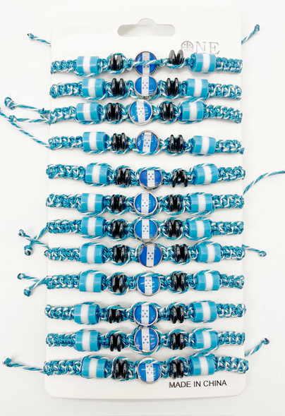 Honduras Flag Braided Bracelets .68 each