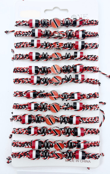 Trinidad & Tobago Flag Braided Bracelets .68 each