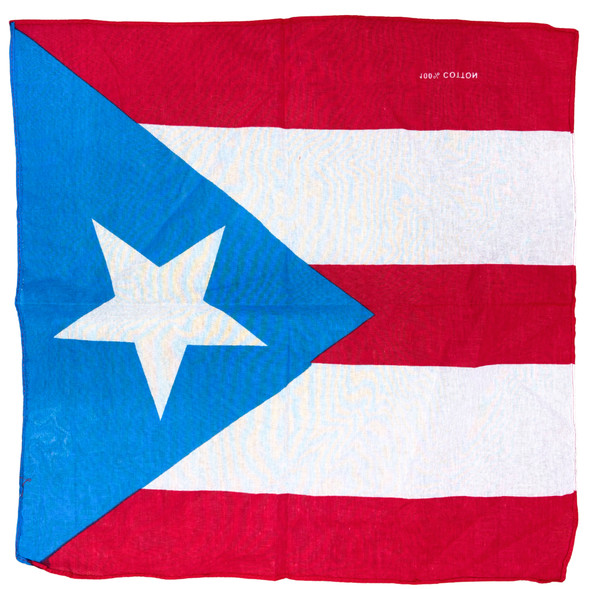 21" Bandana Puerto Rico Country Flag 100% Cotton .68 each