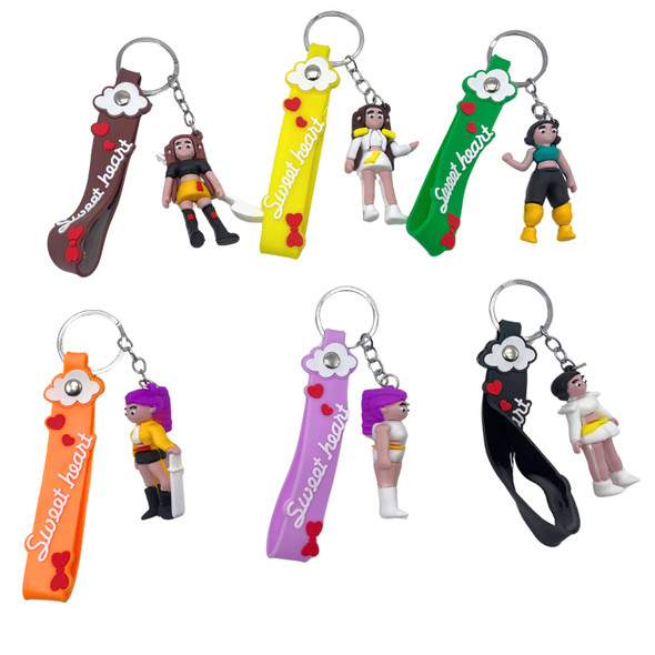 3 in 1 Strap Asst Novelty Keychain (10191) .68 each