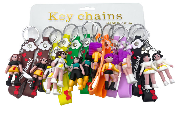 3 in 1 Strap Asst Novelty Keychain (10191) .68 each