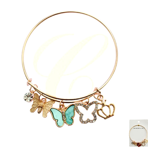 Butterfly Charm Bangle Bracelet .68 each
