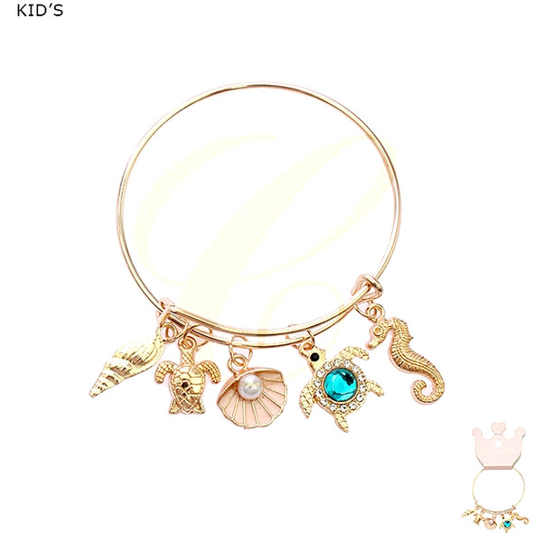 Kids Ocean Charm Bangle Bracelet .68 each