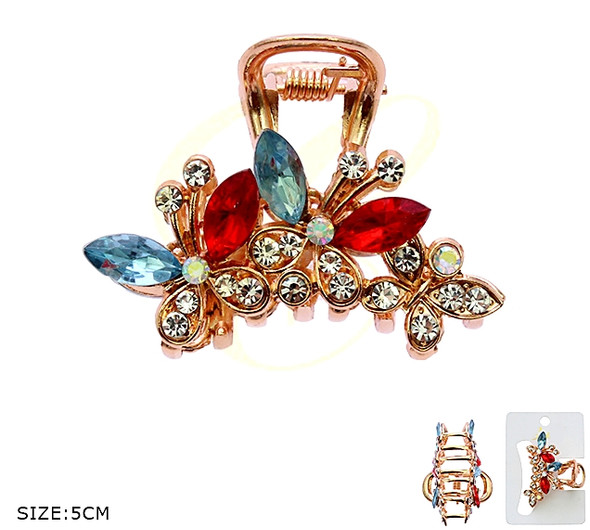 2" Crystal Butterfly Hair Claw .68 each