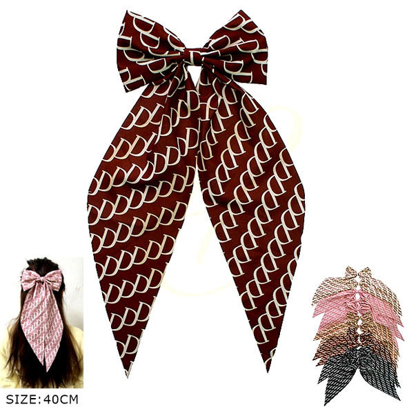 15.7" Hi Fashion Long Tail Gator Clip Hair Bow .68 each