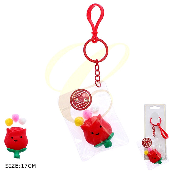 Cute Bear & Rose Jelly Charm Keychains .68 each