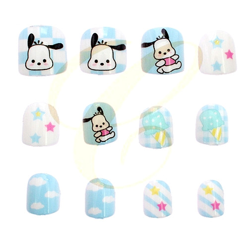 Kids Mixed Design 12 Pack Pre Glued Nails .68 each set