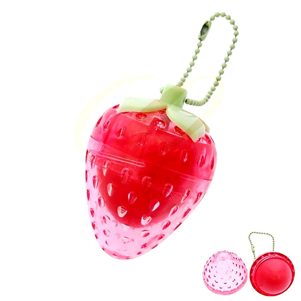 Strawberry Shaped Lip Balm with Keychain 24 pcs display box .75 each