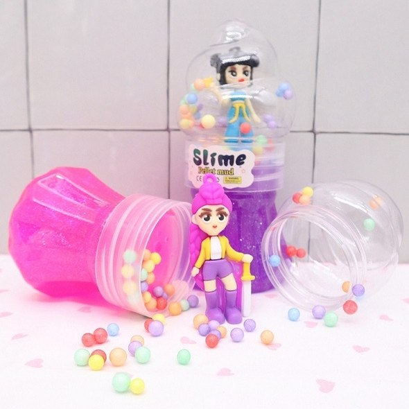 5" Large Crystal Mud Slime Jar with Novelty Figurines 12 pcs per display box .87 each