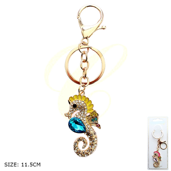 4.5" Rhinestone Seahorse Keychain .68 each