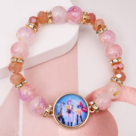 Marble Beaded Bracelet with Girl Squad Charm .68 each