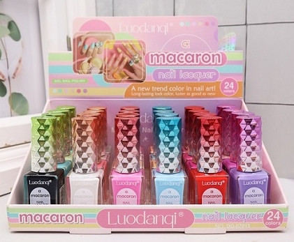 Trendy Bright Colors Long Lasting Nail Polish Set 24 PCS Display Box .75 each