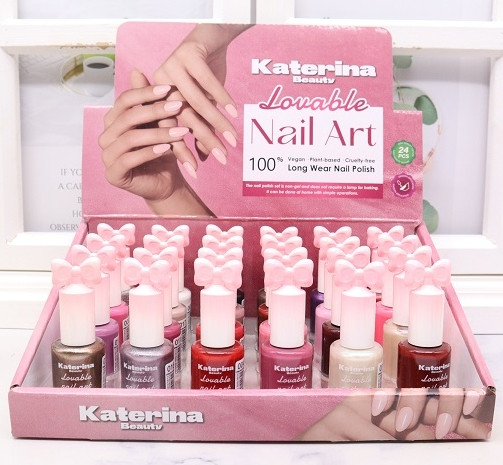 Trendy Shades Lovable Nail Art Polish 24 PCS Display Box .75 each