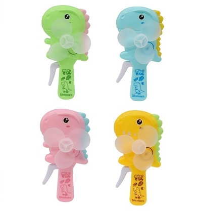5.9" Dinosaur Hand-Powered Mini Fan 24 pcs per display box .75 each