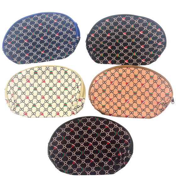 8.2" x 5.5" Hi Fashion Print Zipper All Purpose Cosmetic Bag (10181) .68 each